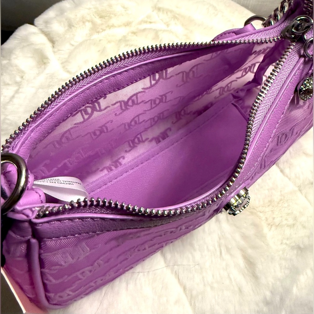 NEW Juicy Couture Violet Purple Tulle Mesh Shoulder Bag - Picture 8 of 9